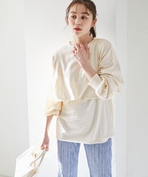 Heather | ミニ裏毛素材レイヤードカットソー２Ｐ　942325(Tシャツ/カットソー)