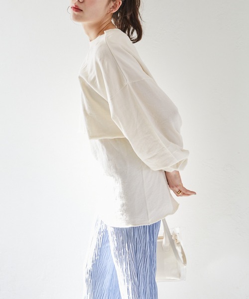 Heather（ヘザー）の「ミニ裏毛素材レイヤードカットソー２Ｐ　942325（Tシャツ/カットソー・レディース・ホワイト/ブルー/レッド・FREE）」の15枚目の写真