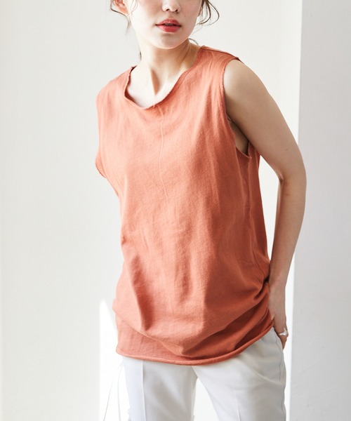 Heather（ヘザー）の「ミニ裏毛素材レイヤードカットソー２Ｐ　942325（Tシャツ/カットソー・レディース・ホワイト/ブルー/レッド・FREE）」の18枚目の写真