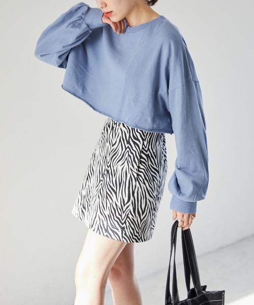 Heather（ヘザー）の「ミニ裏毛素材レイヤードカットソー２Ｐ　942325（Tシャツ/カットソー・レディース・ホワイト/ブルー/レッド・FREE）」の17枚目の写真