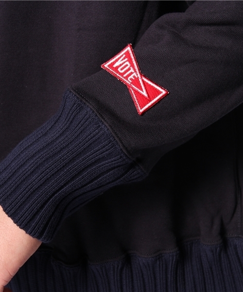 BEAUTY&YOUTH UNITED ARROWS（ビューティーアンドユースユナイテッドアローズ）の「＜VOTE MAKE NEW CLOTHES＞  12 TTL BIG SWT/スウェット（スウェット・メンズ・ホワイト/ネイビー・SMALL/MEDIUM）」の7枚目の写真