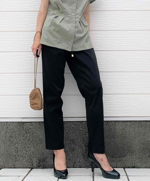 Q（キュー）の「ミリタリーイージーパンツ（その他パンツ・レディース・ブラック/カーキ/アイボリー/ブラック系その他/スモークピンク・MEDIUM）」の3枚目の写真