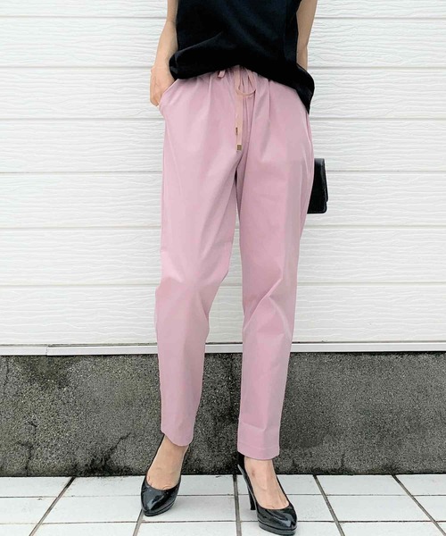 Q（キュー）の「ミリタリーイージーパンツ（その他パンツ・レディース・ブラック/カーキ/アイボリー/ブラック系その他/スモークピンク・MEDIUM）」の5枚目の写真