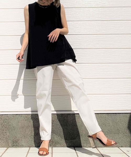 Q（キュー）の「ミリタリーイージーパンツ（その他パンツ・レディース・ブラック/カーキ/アイボリー/ブラック系その他/スモークピンク・MEDIUM）」の12枚目の写真