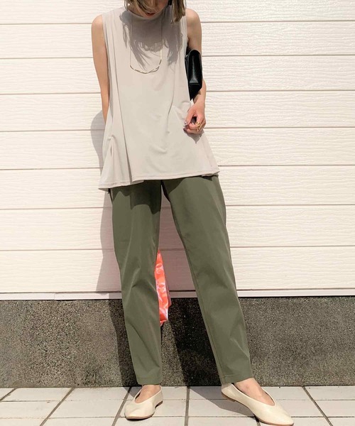 Q（キュー）の「ミリタリーイージーパンツ（その他パンツ・レディース・ブラック/カーキ/アイボリー/ブラック系その他/スモークピンク・MEDIUM）」の6枚目の写真