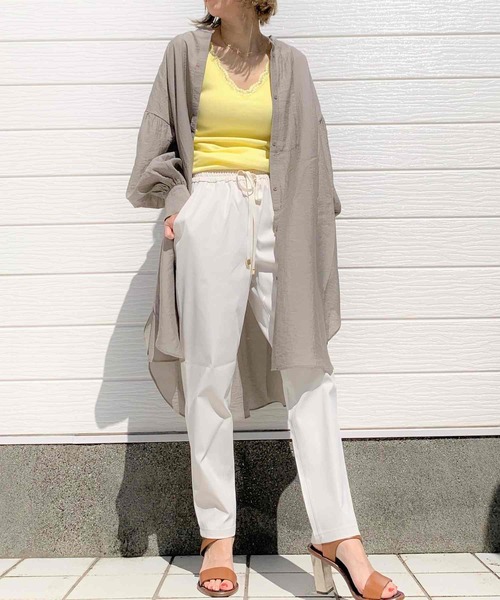 Q（キュー）の「ミリタリーイージーパンツ（その他パンツ・レディース・ブラック/カーキ/アイボリー/ブラック系その他/スモークピンク・MEDIUM）」の9枚目の写真