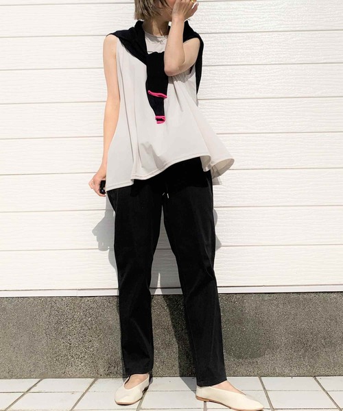 Q（キュー）の「ミリタリーイージーパンツ（その他パンツ・レディース・ブラック/カーキ/アイボリー/ブラック系その他/スモークピンク・MEDIUM）」の8枚目の写真