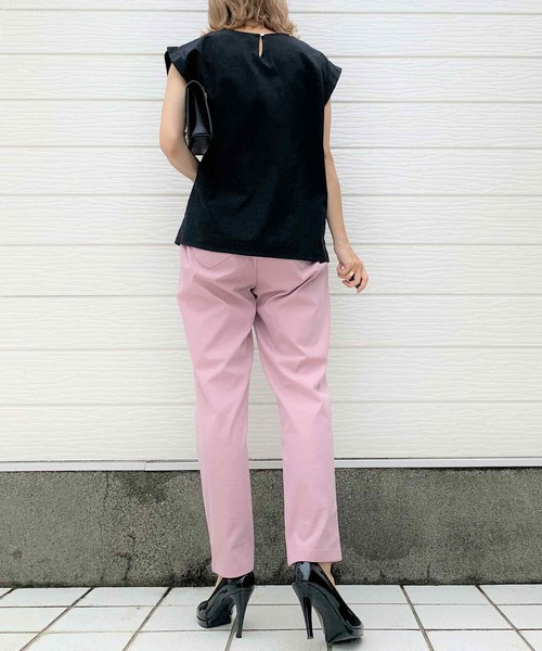 Q（キュー）の「ミリタリーイージーパンツ（その他パンツ・レディース・ブラック/カーキ/アイボリー/ブラック系その他/スモークピンク・MEDIUM）」の15枚目の写真