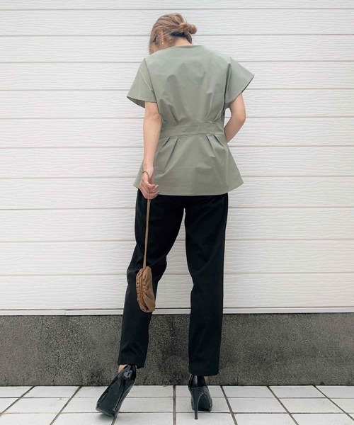 Q（キュー）の「ミリタリーイージーパンツ（その他パンツ・レディース・ブラック/カーキ/アイボリー/ブラック系その他/スモークピンク・MEDIUM）」の19枚目の写真