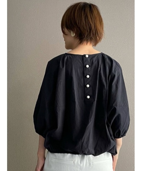 BEARDSLEY(ビアズリー)の「ギンガムマルブラウス(シャツ/ブラウス・レディース・ホワイト/ブラック・FREE)」の2枚目の写真