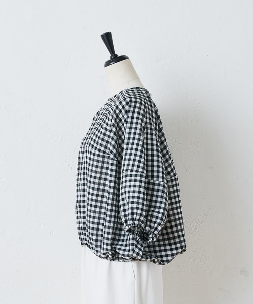 BEARDSLEY(ビアズリー)の「ギンガムマルブラウス(シャツ/ブラウス・レディース・ホワイト/ブラック・FREE)」の14枚目の写真
