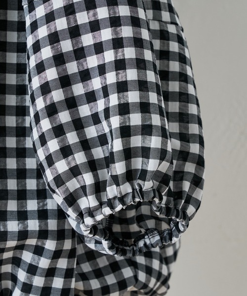 BEARDSLEY(ビアズリー)の「ギンガムマルブラウス(シャツ/ブラウス・レディース・ホワイト/ブラック・FREE)」の18枚目の写真