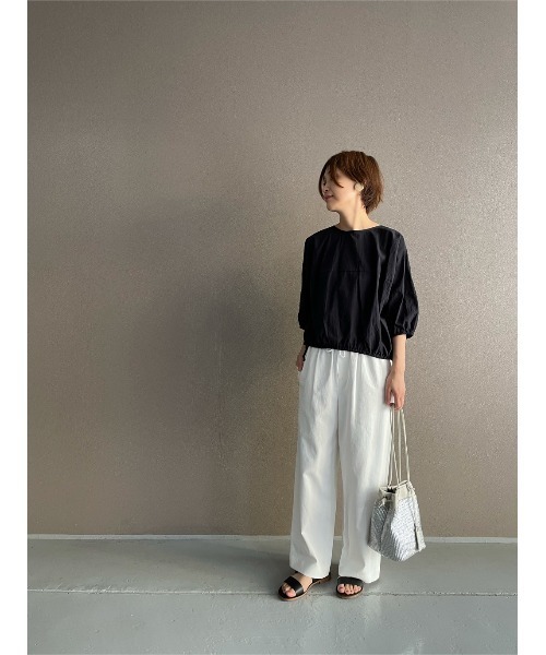 BEARDSLEY(ビアズリー)の「ギンガムマルブラウス(シャツ/ブラウス・レディース・ホワイト/ブラック・FREE)」の6枚目の写真