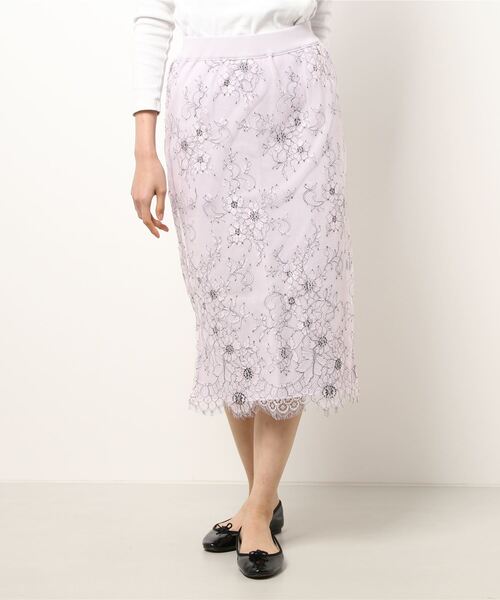 FEERICHELU（フェリーシェル）の「タイトスカート レース＆ニット リバーシブル FEERICHELU（スカート・レディース・ラベンダー/グレイッシュベージュ/ピンクベージュ/ベージュ/スモークピンク・S/M）」の11枚目の写真