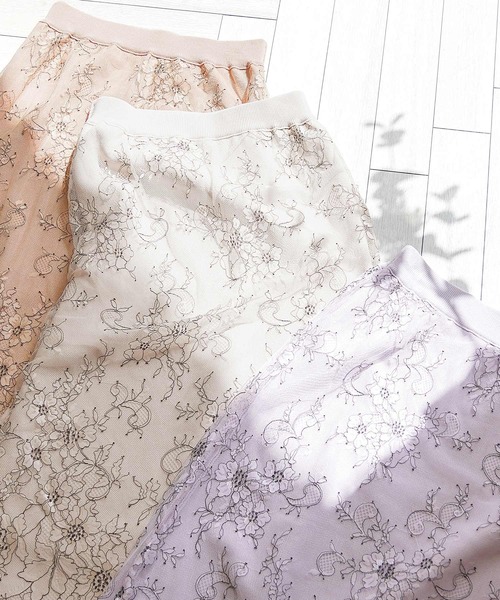 FEERICHELU（フェリーシェル）の「タイトスカート レース＆ニット リバーシブル FEERICHELU（スカート・レディース・ラベンダー/グレイッシュベージュ/ピンクベージュ/ベージュ/スモークピンク・S/M）」の13枚目の写真