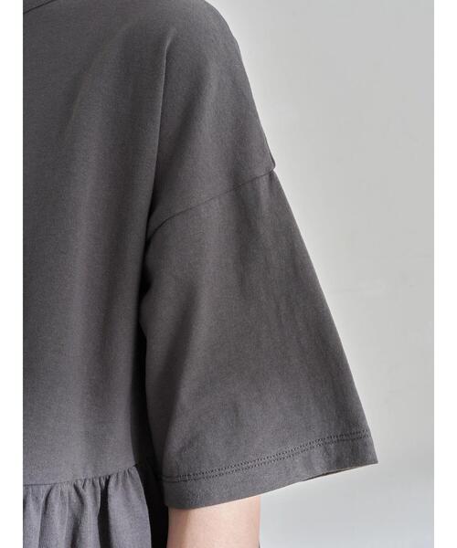 earth music&ecology（アースミュージックアンドエコロジー）の「ティアードカットチュニック ＊（Tシャツ/カットソー・レディース・チャコールグレー/オフホワイト/ミント・FREE）」の11枚目の写真