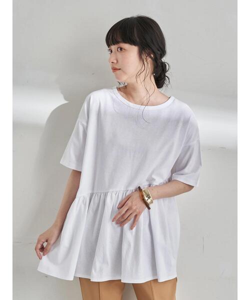 earth music&ecology（アースミュージックアンドエコロジー）の「ティアードカットチュニック ＊（Tシャツ/カットソー・レディース・チャコールグレー/オフホワイト/ミント・FREE）」の20枚目の写真