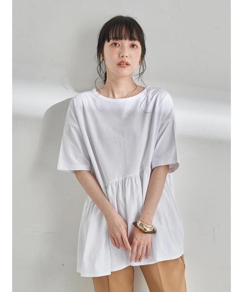 earth music&ecology（アースミュージックアンドエコロジー）の「ティアードカットチュニック ＊（Tシャツ/カットソー・レディース・チャコールグレー/オフホワイト/ミント・FREE）」の21枚目の写真