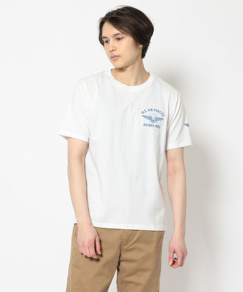 AVIREX（アヴィレックス）の「クルーネック Tシャツ U.S.エアフォース / SS CREW NECK T-SHIRT U.S. AIR FORCE / アヴィレックス / AVIREX（Tシャツ/カットソー・メンズ・ホワイト/ライトブルーグレー/ネイビー/オレンジ・MEDIUM/X-LARGE/LARGE/XX-LARGE）」の2枚目の写真