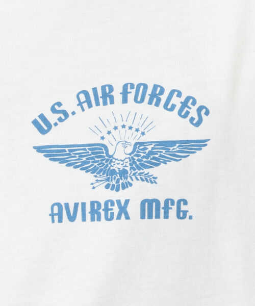 AVIREX（アヴィレックス）の「クルーネック Tシャツ U.S.エアフォース / SS CREW NECK T-SHIRT U.S. AIR FORCE / アヴィレックス / AVIREX（Tシャツ/カットソー・メンズ・ホワイト/ライトブルーグレー/ネイビー/オレンジ・MEDIUM/X-LARGE/LARGE/XX-LARGE）」の10枚目の写真