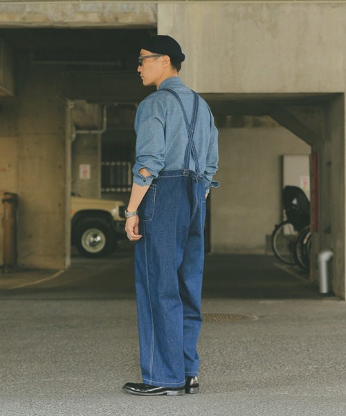 WAIPER.inc（ワイパーインク）の「ダンガリーデニム　シンチバック付きオーバーオール（サロペット/オーバーオール・メンズ・インディゴブルー/ライトインディゴブルー・M/L/XL）」の20枚目の写真