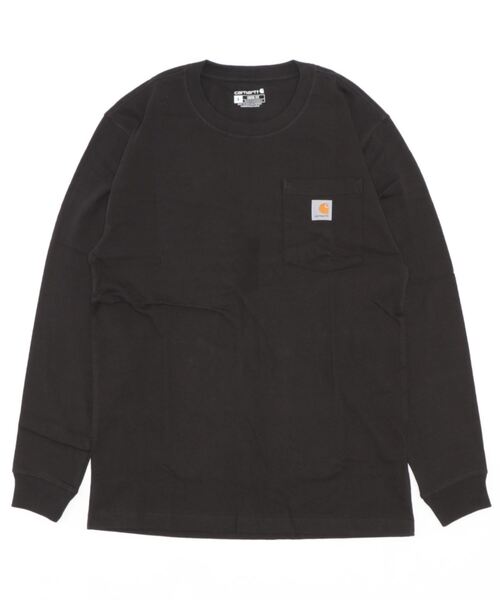 Carhartt（カーハート）の「Carhartt/ カーハート M WorkwearPKブランドロゴロンTEE K126（Tシャツ/カットソー・レディース・ダークグレー/グレー/チャコールグレー/バーガンディー/ダークブラウン/ネイビー/ブラック・X-LARGE/MEDIUM/SMALL/LARGE）」の2枚目の写真