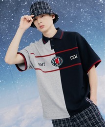 ROMANTIC CROWN | 【ROMANTIC CROWN】CEREMONY FLAG POLO / ロマンティッククラウン セレモニー フラッグ ツートーン ポロシャツ(ポロシャツ)