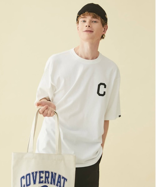 Tシャツ・カットソー COVERNAT Cool Cotton C Logo T-Shirt Black COVERNAT】C LOGO TEE / カバーナット Cロゴ ベーシック Tシャツ