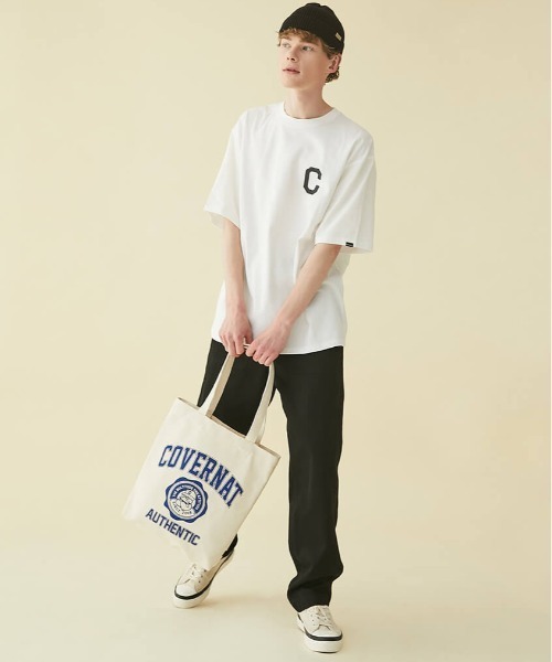 COVERNAT（カバーナット）の「【COVERNAT】C LOGO TEE / カバーナット Cロゴ ベーシック Tシャツ（Tシャツ/カットソー・メンズ・クリーム/グリーン/マルチ/ホワイト/ブラック/ネイビー・X-LARGE/SMALL/MEDIUM/LARGE）」の8枚目の写真
