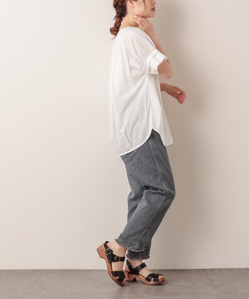 PUAL CE CIN（ピュアルセシン）の「シルケット袖フリルプルオーバー（Tシャツ/カットソー・レディース・ブラック/ミント/ホワイト/ピンク系その他・FREE）」の11枚目の写真