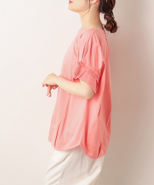 PUAL CE CIN（ピュアルセシン）の「シルケット袖フリルプルオーバー（Tシャツ/カットソー・レディース・ブラック/ミント/ホワイト/ピンク系その他・FREE）」の22枚目の写真