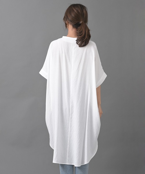 R・P・S　pura（アールピーエスピューラ）の「【WEB限定】pura　ダブルポケットスキッパーチュニック（ワンピース・レディース・ブラック/オフホワイト/アイボリー/ライトカーキ・M）」の19枚目の写真