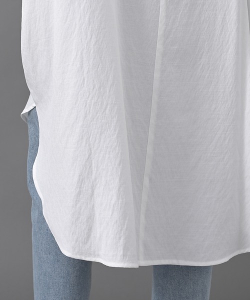 R・P・S　pura（アールピーエスピューラ）の「【WEB限定】pura　ダブルポケットスキッパーチュニック（ワンピース・レディース・ブラック/オフホワイト/アイボリー/ライトカーキ・M）」の14枚目の写真