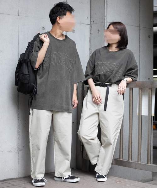 PairPair（ペアペア）の「ベルト付きワークパンツ（ユニセックス）（その他パンツ・メンズ・チャコールグレー/アイボリー/ブルーグリーン・SMALL/MEDIUM/LARGE）」の4枚目の写真