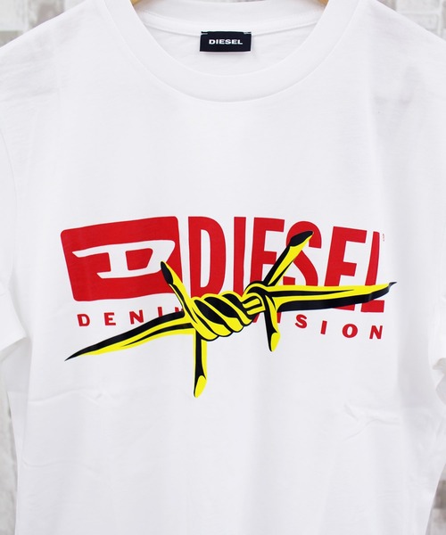 DIESEL(ディーゼル)の「ロゴプリント クルーネック 半袖Tシャツ「T-DIEGOS-BX2」(Tシャツ/カットソー・メンズ・ホワイト・M/L/XL)」の3枚目の写真