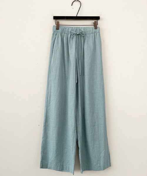 NANING9（ナンニング）の「NANING9 ベーシックリネンワイドパンツ（その他パンツ・レディース・アイボリー/ベージュ/スカイブルー・FREE）」の20枚目の写真