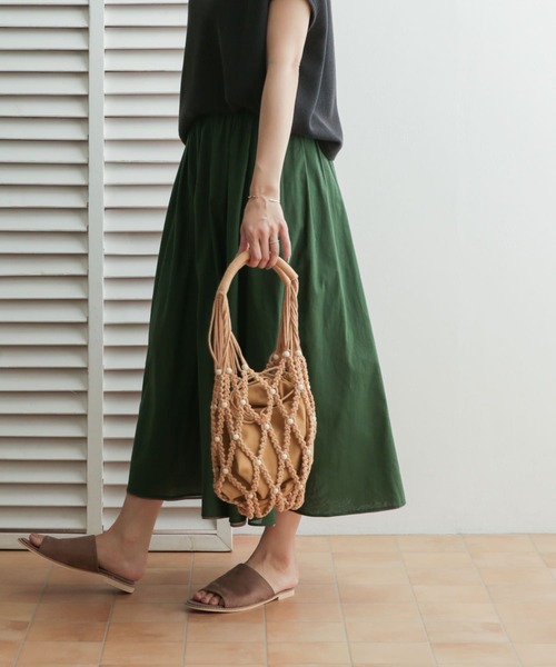 URBAN RESEARCH DOORS(アーバンリサーチドアーズ)の「マクラメビーズバッグ(トートバッグ・レディース・ベージュ/ナチュラル・ONE)」の3枚目の写真