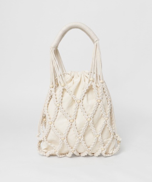 URBAN RESEARCH DOORS(アーバンリサーチドアーズ)の「マクラメビーズバッグ(トートバッグ・レディース・ベージュ/ナチュラル・ONE)」の8枚目の写真