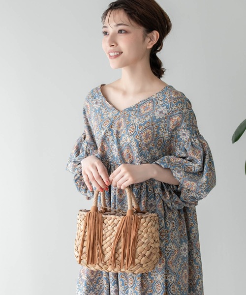 Edit Sheen（エディットシーン）の「スウェードフリンジかごバッグ（かごバッグ・レディース・キャメル/ブラック/グレー・FREE）」の13枚目の写真