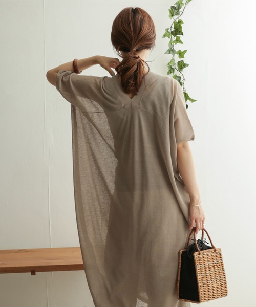 URBAN RESEARCH DOORS(アーバンリサーチドアーズ)の「カフタンニットワンピース(ワンピース・レディース・グレー系その他/ベージュ・ONE)」の13枚目の写真