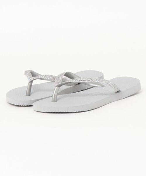 havaianas（ハワイアナス）の「havaianas (ハワイアナス) / Slim Glitter サンダル ラバービーチサンダル（サンダル・レディース・ライトグレー/ブラック/ベージュ/オリーブ/ピンク系その他・23/22/25.5/24.5）」の2枚目の写真