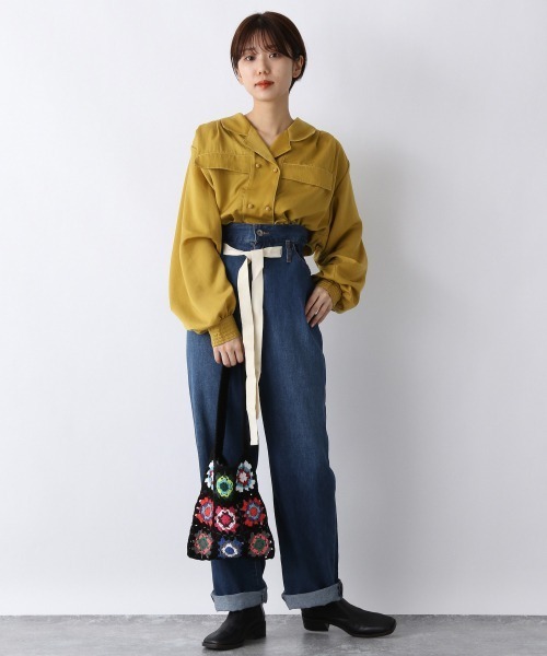 JEANASIS（ジーナシス）の「ハンドクロシェトートBAG/954582（ハンドバッグ・レディース・ブラック/グレー・FREE）」の7枚目の写真