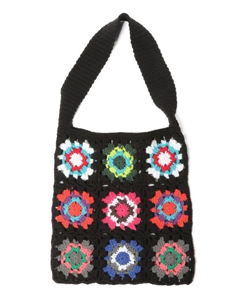 JEANASIS（ジーナシス）の「ハンドクロシェトートBAG/954582（ハンドバッグ・レディース・ブラック/グレー・FREE）」の10枚目の写真