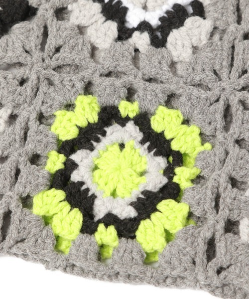 JEANASIS（ジーナシス）の「ハンドクロシェトートBAG/954582（ハンドバッグ・レディース・ブラック/グレー・FREE）」の8枚目の写真