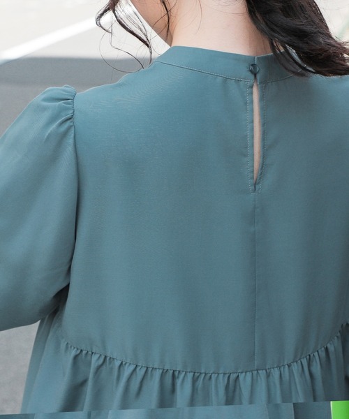 Honeys(ハニーズ)の「ティアードブラウス(シャツ/ブラウス・レディース・ブラック/ブラウン/アイボリー/ブルーグリーン・S/M/L)」の9枚目の写真