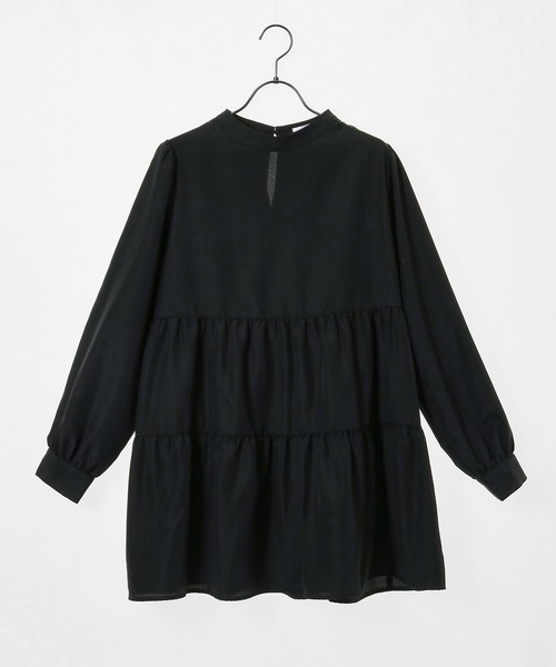 Honeys(ハニーズ)の「ティアードブラウス(シャツ/ブラウス・レディース・ブラック/ブラウン/アイボリー/ブルーグリーン・S/M/L)」の19枚目の写真