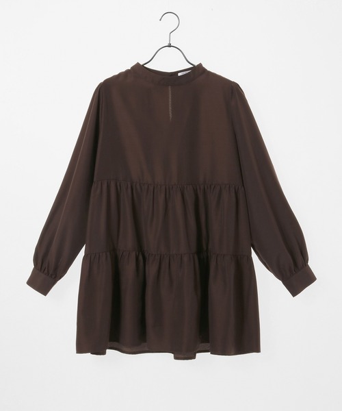 Honeys(ハニーズ)の「ティアードブラウス(シャツ/ブラウス・レディース・ブラック/ブラウン/アイボリー/ブルーグリーン・S/M/L)」の8枚目の写真