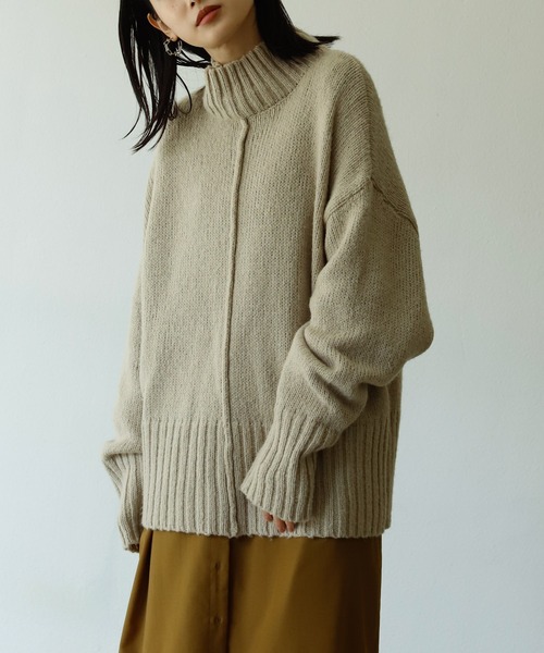 Birthday room（バースデイルーム）の「センターラインオフタートルニット（ニット/セーター・レディース・グレー/オレンジ/ブルー/ライトグリーン/ナチュラル・FREE）」の8枚目の写真