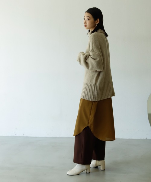 Birthday room（バースデイルーム）の「センターラインオフタートルニット（ニット/セーター・レディース・グレー/オレンジ/ブルー/ライトグリーン/ナチュラル・FREE）」の13枚目の写真