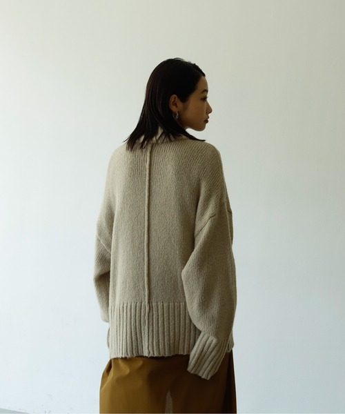 Birthday room（バースデイルーム）の「センターラインオフタートルニット（ニット/セーター・レディース・グレー/オレンジ/ブルー/ライトグリーン/ナチュラル・FREE）」の15枚目の写真